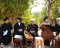 (١٢٩) جمع من أساتذة الحوزة العلمية وفضلائها في الموقع المركزي للمشروع التبليغي للحوزة العلمية في زيارة الأربعين